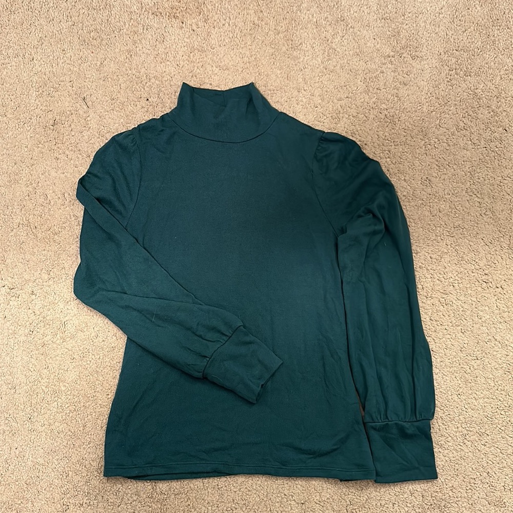 J. Crew Teal Green Turtleneck Sweater